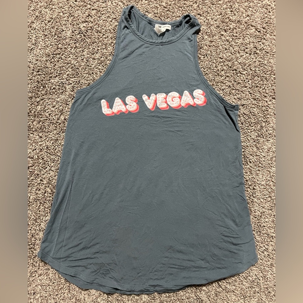 PINK Victoria's Secret Gray Sleeveless Tank Top Relaxed Fit